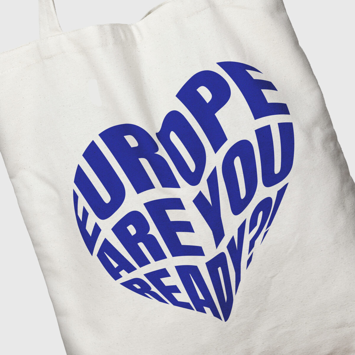 Europe, are you ready? medžiaginis krepšys / Baltas