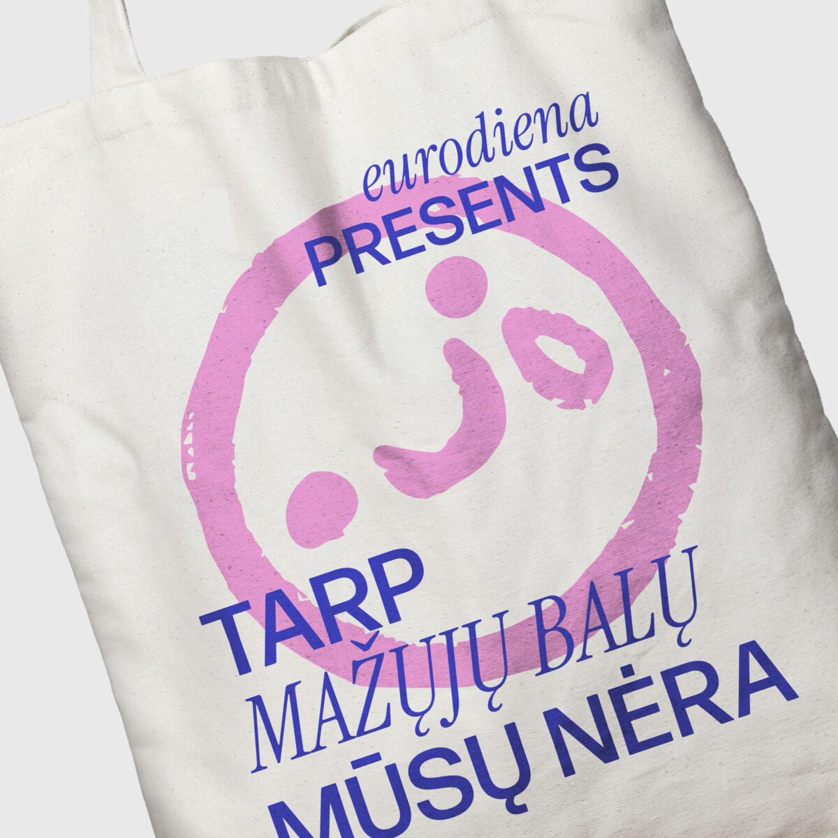 „Tarp mažųjų balų mūsų nėra“ medžiaginis krepšys / Baltas